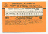 1989 Donruss Cris Carpenter Signed Card Baseball MLB Autographed Auto #39