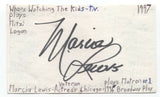 Marcia Lewis Signed 3x5 Index Card Autographed Signature Actress