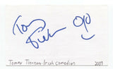 Tommy Tiernan Signed 3x5 Index Card Autographed Signature Comedian Comic Actor