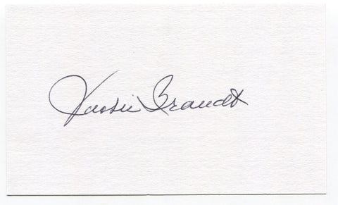 Jackie Brandt Signed 3x5 Index Card Autographed baseball St. Louis Cardinals