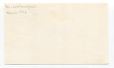 Al Worthington Signed 3x5 Index Card Autographed MLB Baseball Minnesota Twins
