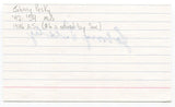 Johnny Pesky Signed 3x5 Index Card Autographed MLB Baseball Boston Red Sox