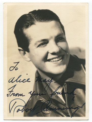 Robert Cummings Signed 5x7 Vintage Photo Autographed Actor Saboteur