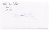 John Boccabella Signed 3x5 Index Card Autographed Chicago Cubs Debut 1963