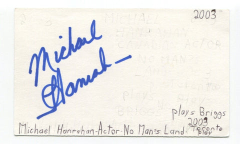 Michael Hanrahan Signed Index Card Autographed Goosebumps Anne of Green Gables