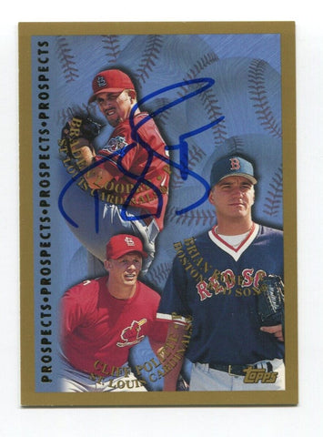 1998 Topps Prospects Braden Looper Signed Card Baseball Autographed AUTO #485