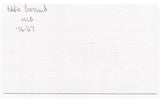 Eddie Bressoud Signed 3x5 Index Card Autographed New York Giants World Series