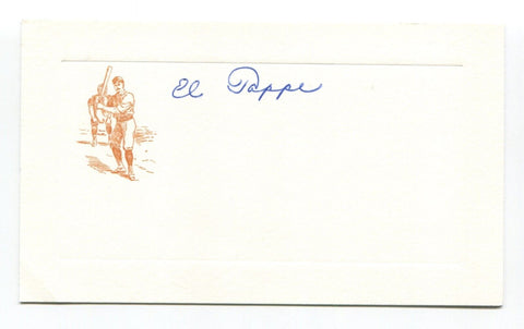 El Tappe Signed Card Autograph MLB Baseball Roger Harris Collection