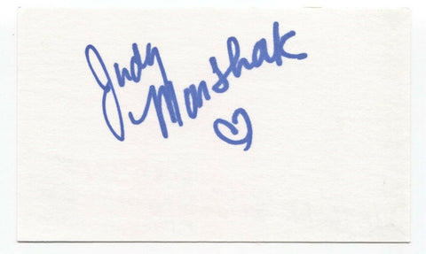 Judy Marshak Signed 3x5 Index Card Autographed Signature Actress