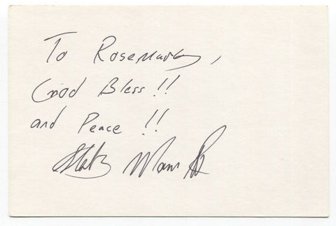 Sterling Macer Jr. Signed 4x6 Index Card Autographed Signature Star Trek TNG