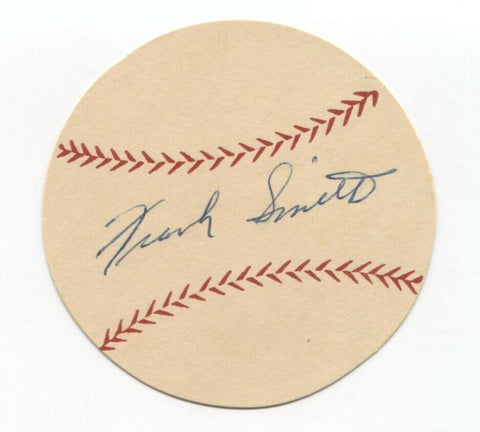 Frank Smith Signed Paper Baseball Autograph Signature St Louis Cardinals