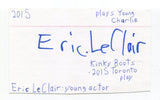 Eric LeClair Signed 3x5 Index Card Autographed Actor Kinky Boots