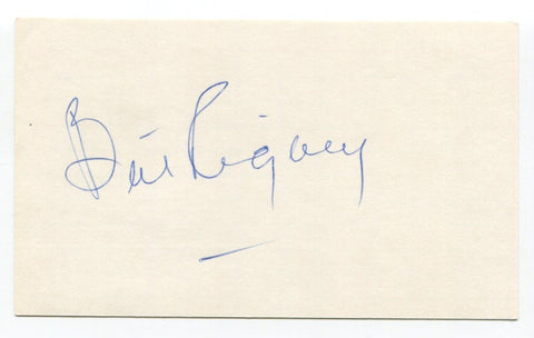 Bill Rigney Signed 3x5 Index Card Autographed Baseball MLB Los Angeles Lakers