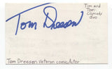 Tom Dreesen Signed 3x5 Index Card Autograph Signature Actor Comedian