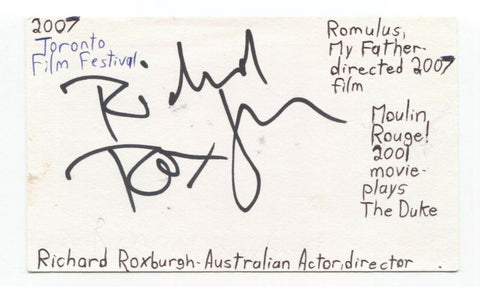 Richard Roxburgh Signed 3x5 Index Card Autographed Actor Van Helsing Dracula