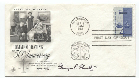 George Schultz Signed FDC Autographed Signature Businessman Politician