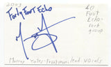 40 Foot Echo - Murray Yates Signed 3x5 Index Card Autographed Signature