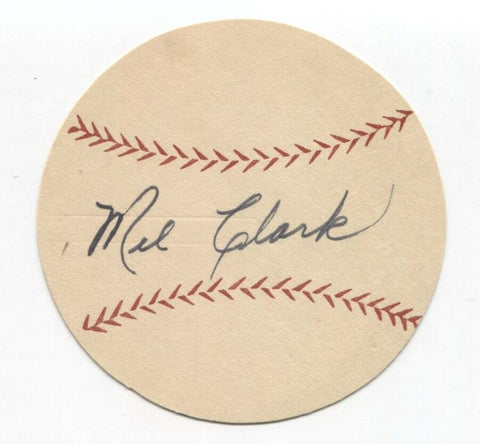 Mel Clark Signed Paper Baseball Autographed Signature Philadelphia Phillies