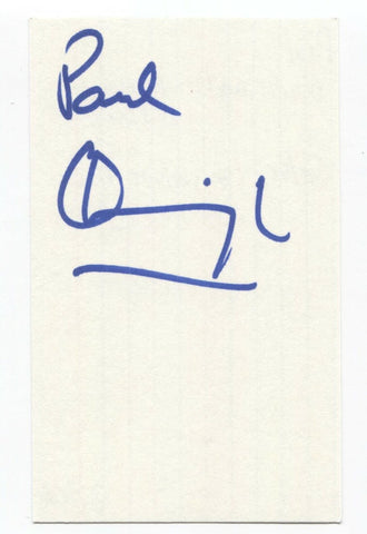 Paul Quarrington Signed 3x5 Index Card Autographed Signature Actor Due South