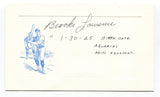 Brooks Lawrence Signed Card Autographed MLB Baseball Roger Harris Collection