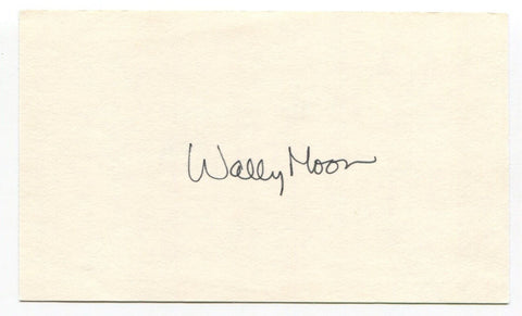 Wally Moon Signed 3x5 Index Card Autographed MLB Baseball Los Angeles Dodgers