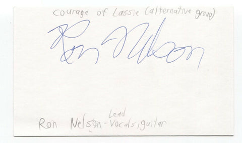 Courage of Lassie - Ron Nelson Signed 3x5 Index Card Autographed Signature
