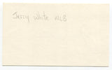 Jerry White Signed 3x5 Index Card Autograph Baseball MLB 1974 Montreal Expos