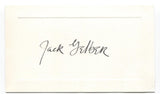Jack Gelber Signed Card Autographed Signature Playwright The Connection