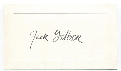 Jack Gelber Signed Card Autographed Signature Playwright The Connection