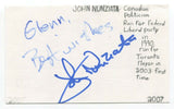 John Nunziata Signed 3x5 Index Card Autographed Canadian Politician
