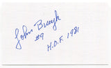 Johnny Bucyk Signed 3x5 Index Card Autographed NHL Hockey Pittsburgh HOF