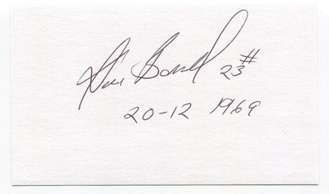 Dave Boswell Signed 3x5 Index Card Autographed Baseball Baltimore Orioles