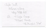 Clyde Scott Signed 3x5 Index Card Autographed NFL Football Philadelphia Eagles