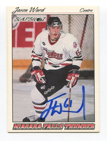 1996 OHL Slapshot Jason Ward Signed Card Hockey OHL Autograph AUTO #186