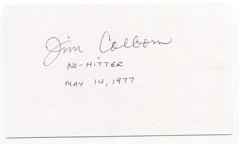 Jim Colborn Signed 3x5 Index Card Autographed MLB Baseball No Hitter Royals
