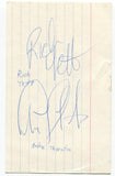 Scott Bailes Andre Thornton Signed 3x5 Index Card Autographed Baseball Cleveland