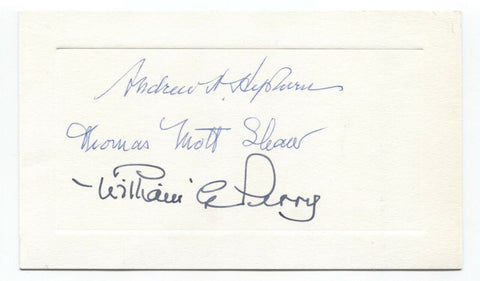 Perry Shaw and Hepburn Signed Card Autographed Signature Architects