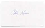 Bobby Thomson Signed 3x5 Index Card Autograph Baseball MLB 1951 New York Giants