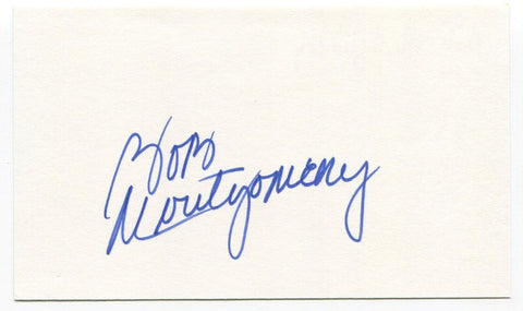 Bob Montgomery Signed 3x5 Index Card Autographed MLB Baseball Boston Red Sox