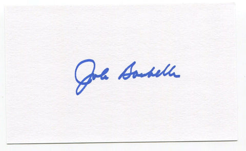 John Boccabella Signed 3x5 Index Card Autographed Chicago Cubs Debut 1963