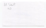 Art Schult Signed 3x5 Index Card Autographed MLB Baseball New York Yankees