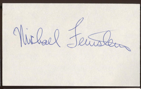 Michael Feinstein Signed Index Card Signature Autographed Vintage AUTO