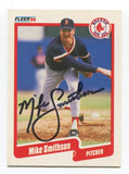 1990 Fleer Mike Smithson Signed Card Baseball MLB Autographed Auto #288