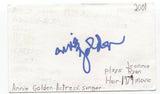 Annie Golden Signed 3x5 Index Card Autographed Signature Actress Orange