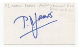 P.D. James Signed 3x5 Index Card Autographed Signature Writer Author