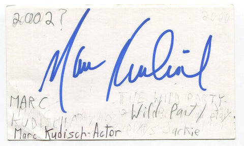 Marc Kudisch Signed 3x5 Index Card Autographed Actor The Tick