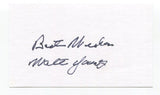 Walt Yowarsky Signed 3x5 Index Card Autographed Football NFL Washington Redskins