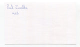 Paul Zuvella Signed 3x5 Index Card Autographed Baseball MLB 1982 Atlanta Braves