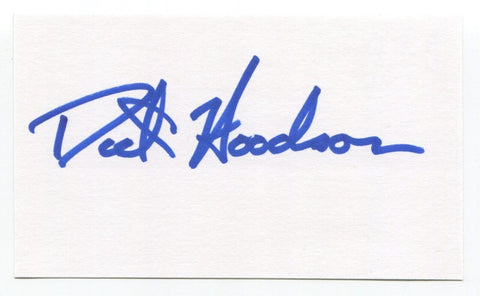 Dick Woodson Signed 3x5 Index Card Autographed Baseball MLB 1969 Minnesota Twins