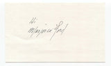 Marjorie Lord Signed 3x5 Index Card Autographed Actress Signature